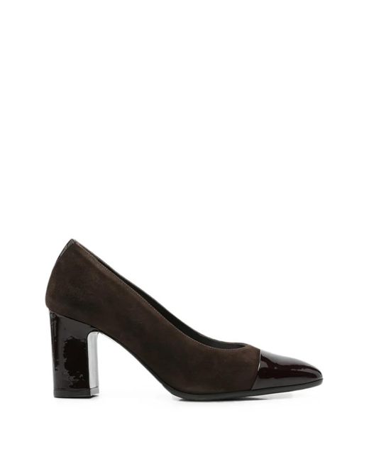 CAREL PARIS Black Rosana Patent-Trimmed Pumps