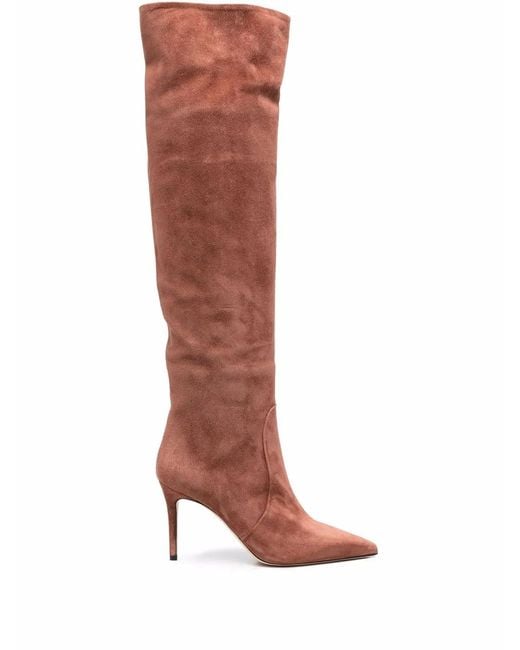 Scarosso Brown X Brian Atwood Carra Suede Boots