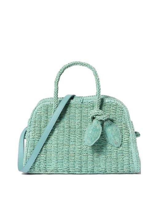 Jacquemus Green Le Petit Turismo Raffia Bag