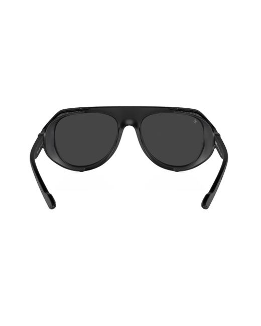 Ferrari Black Pilot-Frame Sunglasses