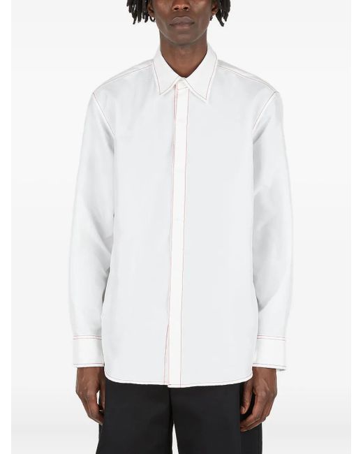 KANGHYUK White Contrast-Stitch Shirt for men