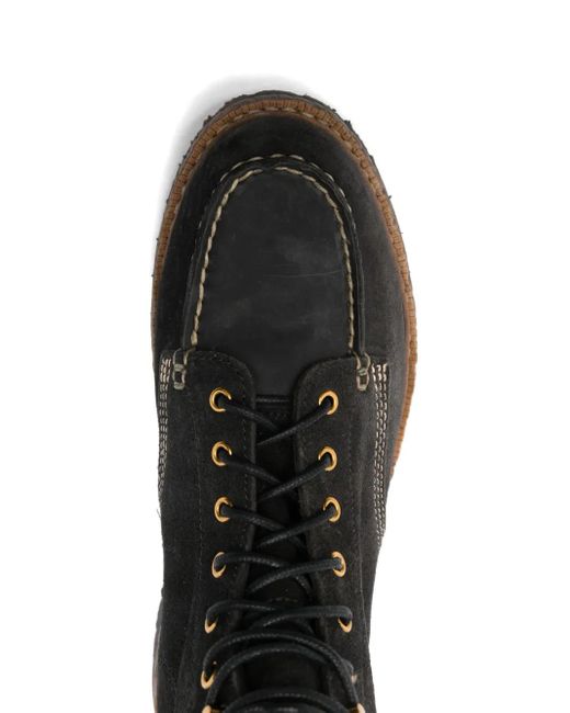 Visvim Black Lace-Up Leather Boots for men