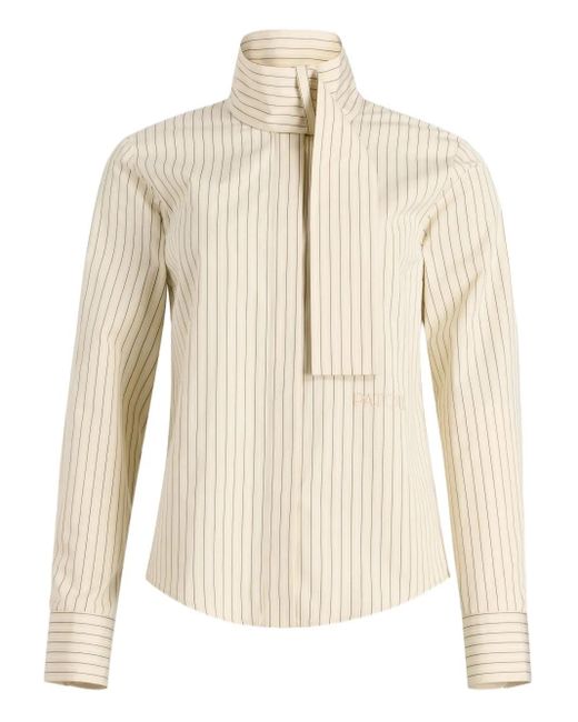 Patou Natural Scarf Neck Blouse