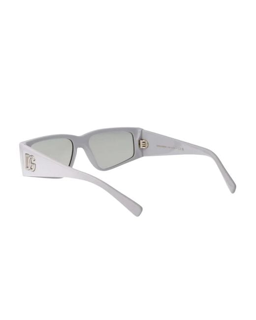 Dolce & Gabbana Gray Logo-Plaque Sunglasses for men