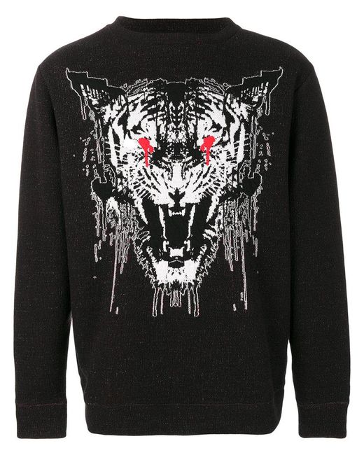 Lyst Marcelo Burlon Paint Drip Tiger Print Sweatshirt in Black for Men