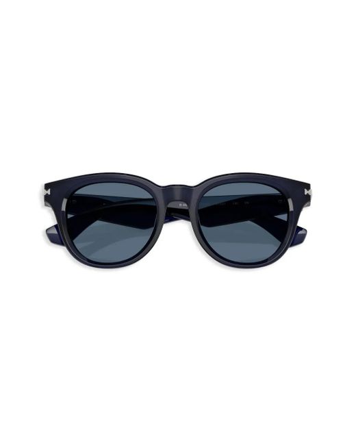 Burberry Blue Logo-Engraved Sunglasses for men