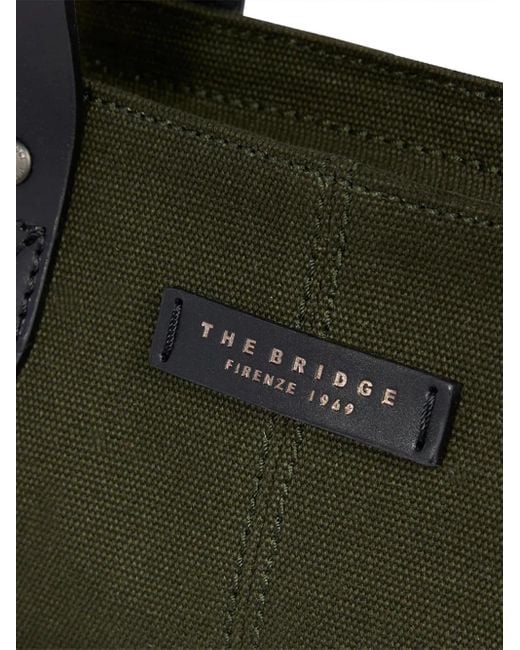 The Bridge Green Patch-Pocket Tote Bag