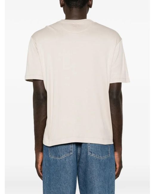 Eleventy White Crew-Neck Short-Sleeve T-Shirt for men