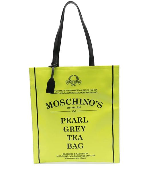 Moschino Shopper Met Logoprint in het Yellow