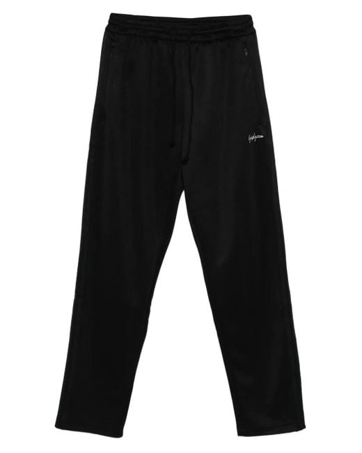 Y-3 Black Zipped-Pockets Drawstring Track Pants for men