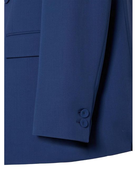 Fendi Blue Gabardine Blazer for men