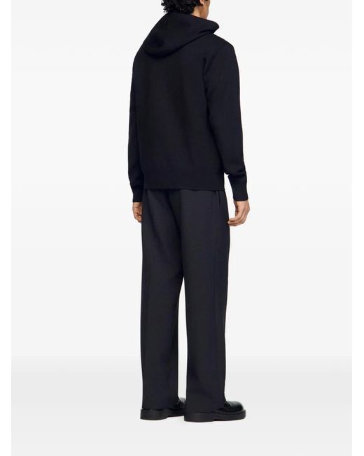 Sandro Black Oversized Sweatshirt for men