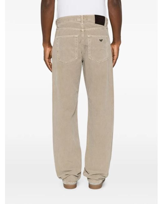 Emporio Armani White Corduroy Jeans for men