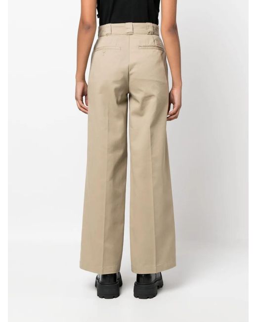Dickies Natural Logo-Patch Straight-Leg Trousers