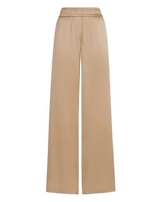 Brunello Cucinelli Natural Elasticated-Waistband Trousers