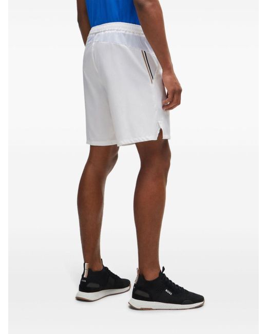 Pantalones cortos de chándal con logo Boss de hombre de color White
