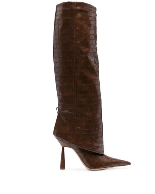 Gia Borghini Brown 110Mm Ros 31 Boots