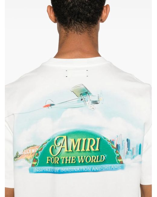 Amiri White Cotton T-Shirt for men