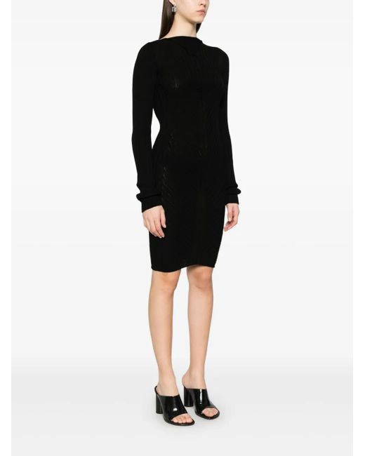 Rick Owens Black Knitted Mini Dress
