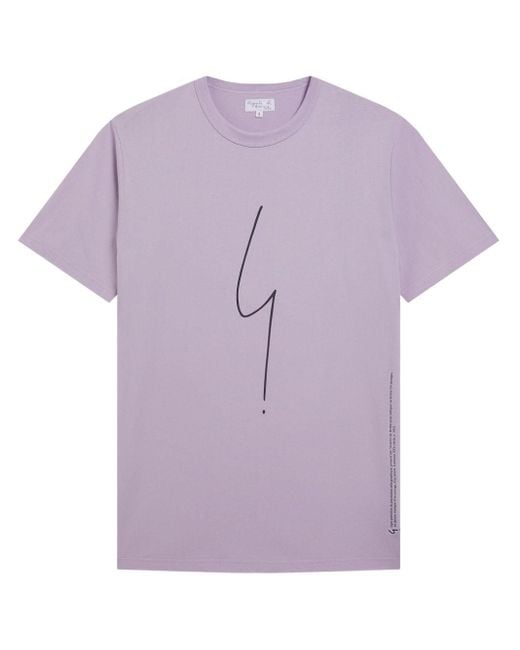 Agnes B. Purple Coulos Cotton T-shirt for men