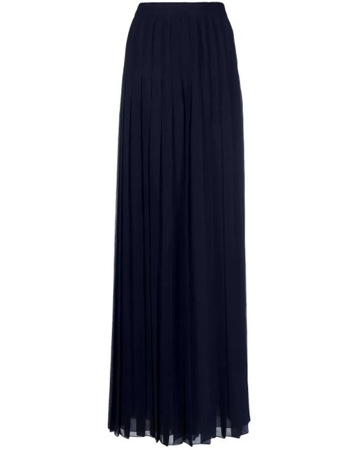 Ralph Lauren Blue High-Waisted Pleated Trousers