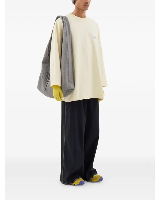 Sunnei White Mega Long-Sleeve T-Shirt