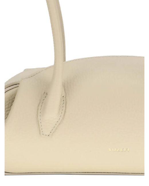 Yuzefi White Mini Oyster Shoulder Bag