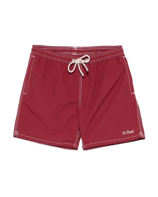 Mc2 Saint Barth Red Patmos Swims Shorts for men