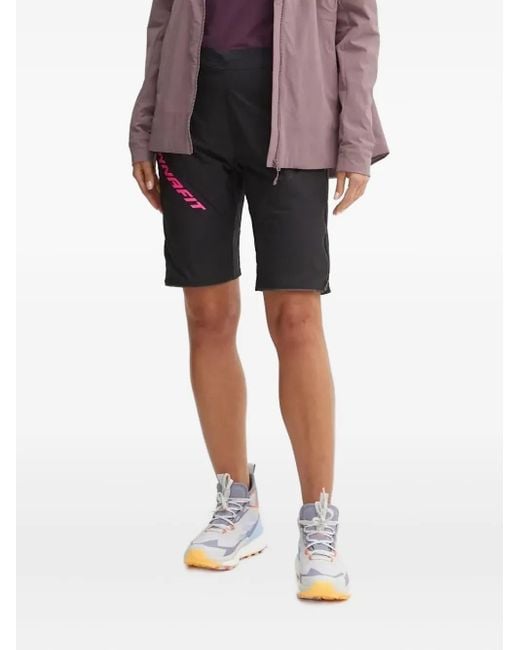 Dynafit Black Logo-Detail Shorts