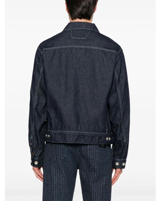 C P Company Blue Denim Jacket for men