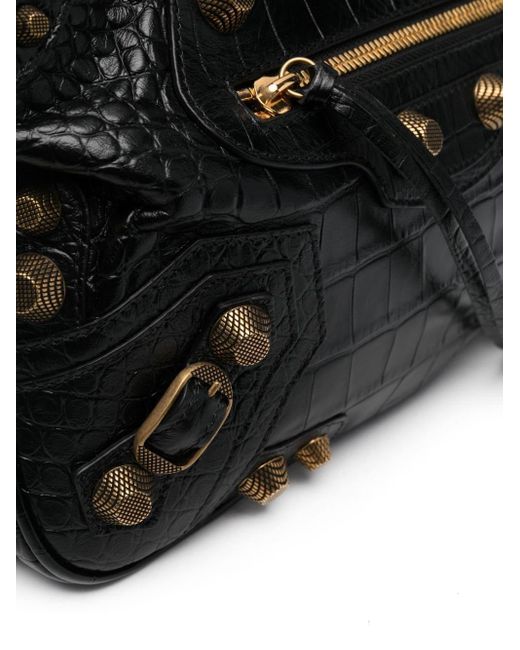 Petit sac porté épaule Le Cagole Balenciaga en coloris Black