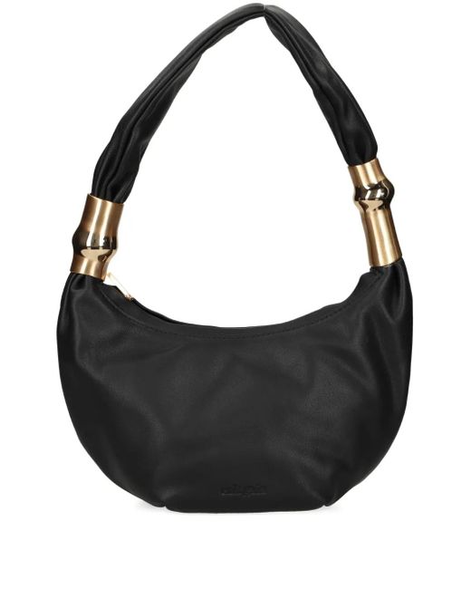 Cult Gaia Black Mealea Leather Shoulder Bag