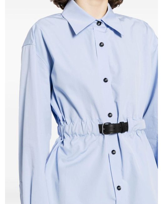 Alexander Wang Blue Belted Cotton Shirt