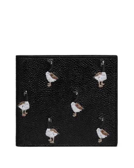 Thom Browne Black Goose-Print Wallet