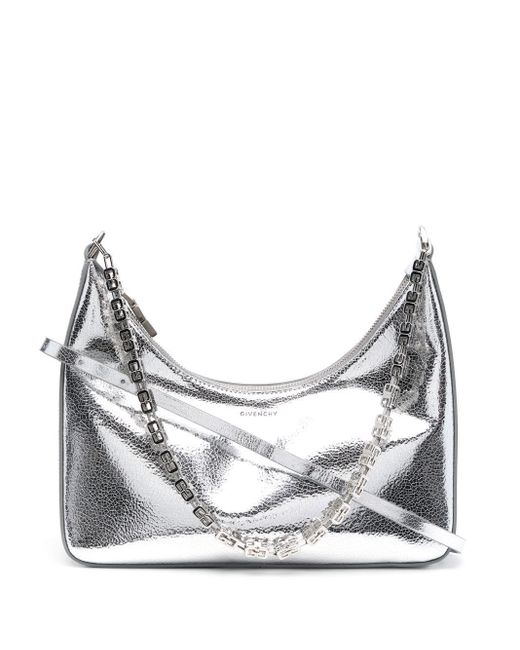 Givenchy Leather Moon Cut Out Metallic-effect Bag | Lyst