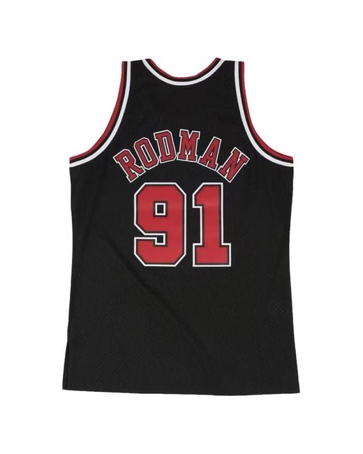 Mitchell & Ness Black Dennis Rodman Jersey for men