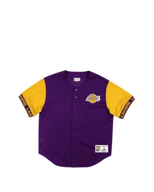 Mitchell & Ness Purple Los Angeles Lakers Shirt for men