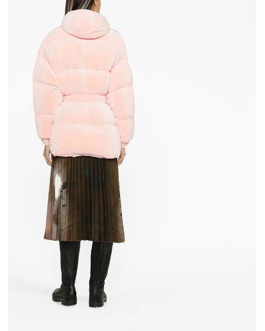 Ienki Ienki Pink Belted Puffer Jacket