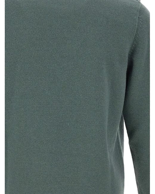 Stone Island Green 5100072 Lambswool Crewneck Jumper for men