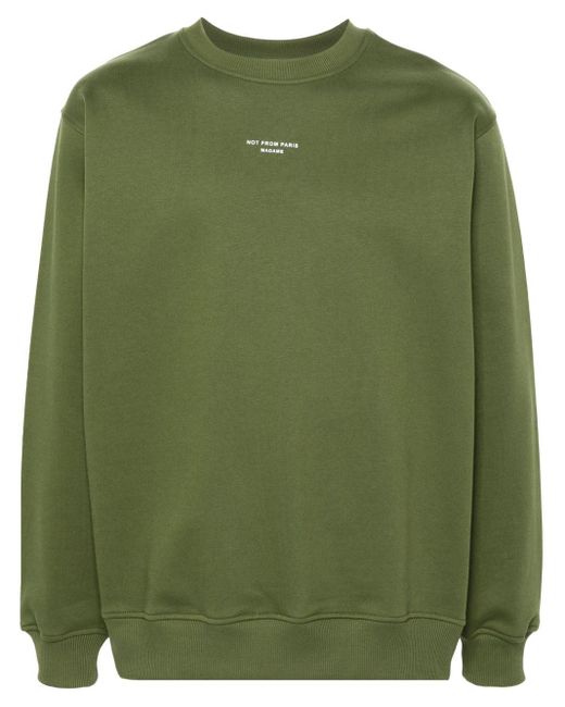 Drole de Monsieur Green Sweater With Logo for men