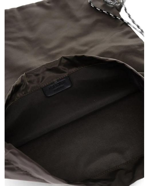 Neil Barrett Black Fair Isle Thunderbolt Backpack for men