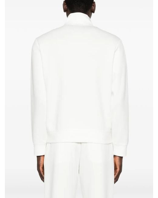 Emporio Armani White Veste À Fermeture Zippée for men