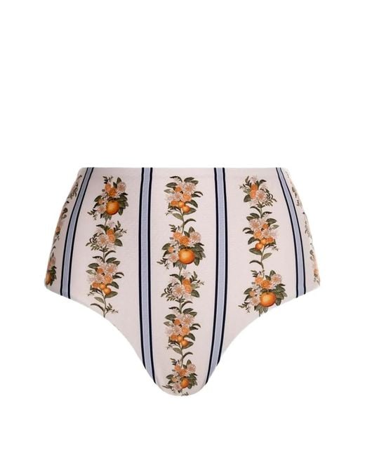 Agua Bendita White Valle High-Waisted Bikini Bottom