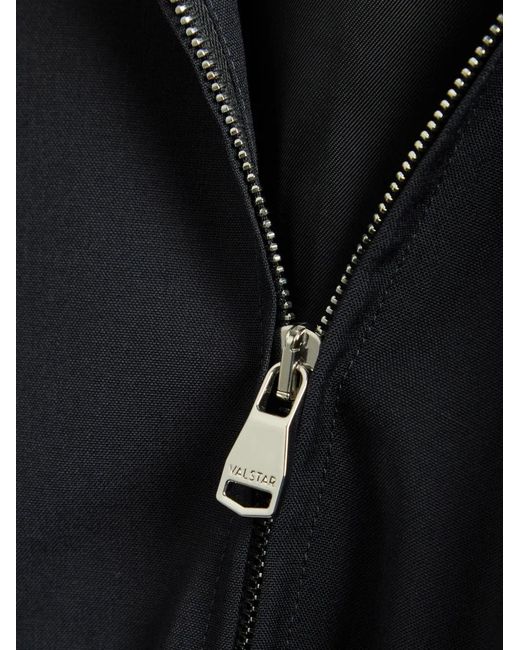 Valstar Black Zip-Up Spread-Collar Jacket for men