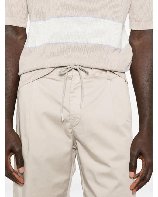 Eleventy White Drawstring Bermuda Shorts for men