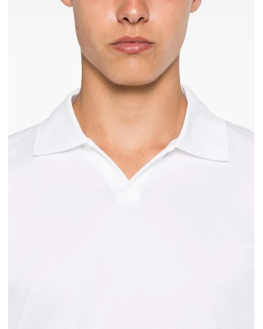 Herno White Polo À Manches Courtes for men