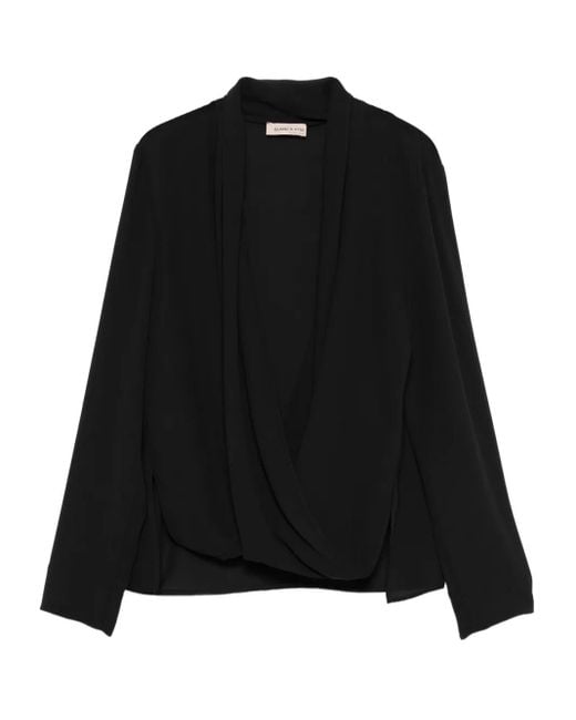 Blanca Vita ラップフロント トップ Black