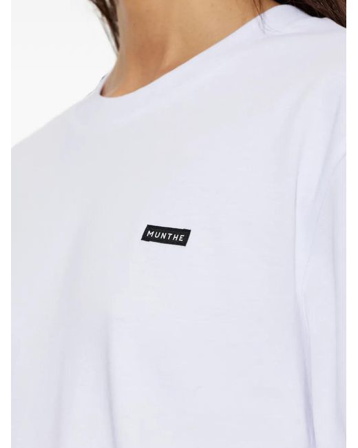 Munthe White Bellamy Logo-Patch T-Shirt