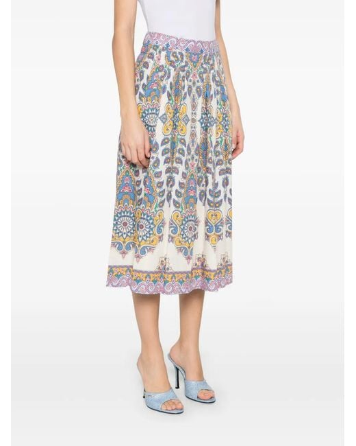 Etro Blue Chic Mini Skirt For