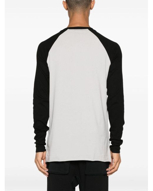 Thom Krom Black Long-sleeve Cotton T-shirt for men